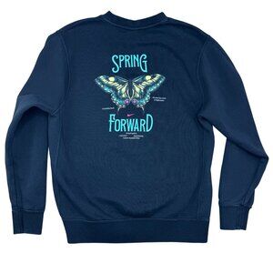 Rare Nike Black Spring Forward Butterfly graphic embroidered Swoosh pullover Sm